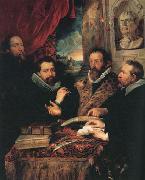 Peter Paul Rubens Fustus Lipsius and his Pupils or The Four Pbilosopbers (mk01) Spain oil painting reproduction